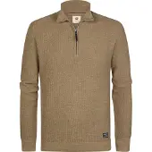 Petrol Industries - Heren Gemêleerde halfzip trui rockford - Oranje - Maat M