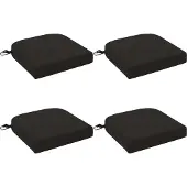 vidaXL 4-delige zitkussens SOEST 4 st 100% Polyester Zwart