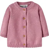 Name it Gebreid vest 'NBFLADOT' sering / mauve