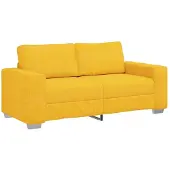 vidaXL Loveseat Sofa Lichtgeel 180x77x82 cm Corduroy Stof