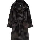 We fashion Badjas ombergrijs / donkerbruin / zwart