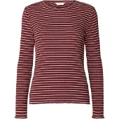 Selected femme Shirt 'SLFAnna' bordeaux / wit