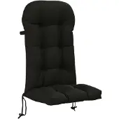 vidaXL Kussen voor Adirondack-stoel PUTTEN 100% Polyester Zwart