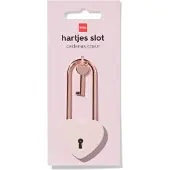HEMA Hangslot hart 4.5x0.8x9.5cm metaal (roze)