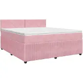 vidaXL Boxspringbed met matras Roze 180 x 200 cm Fluweel