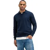 Butcher of Blue Poloshirt donkerblauw v-hals