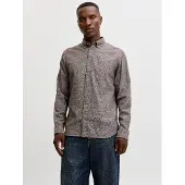Jack & Jones Overhemd 'JPRBLUHarvey' bruin gemêleerd