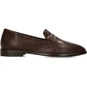 Manfield Bruine leren loafers | Maat 36