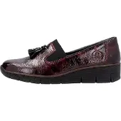 Rieker Instappers 'Softlack-Slipper' rood
