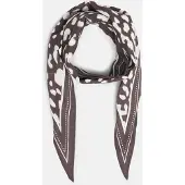 s.Oliver Sjaal donkerbruin / offwhite