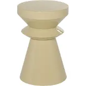 Woood Fedde Bijzettafel - Metaal - Lichtgeel - 47x30x30