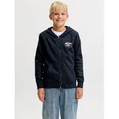 Jack & Jones Junior Sweatvest navy / lichtrood / wit