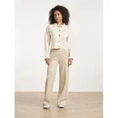 Smashed Lemon Wide leg broek van geweven stof met visgraatstructuur |