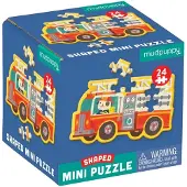 Mudpuppy - Shaped mini puzzel - Brandweer - 24 stukjes