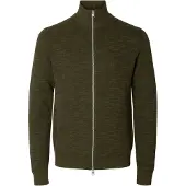 Selected Gebreid vest 'SLHDane' olijfgroen