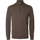 Selected Trui 'SLHTRAY' bruin gemêleerd