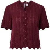 Pieces Gebreid vest purper