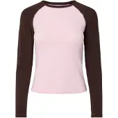 Pieces Pcannalina Top Met Lange Mouwen Dames Roze XS