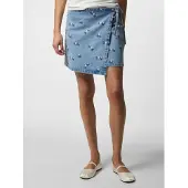 Pieces Rok 'PCFlora' blauw denim / petrol / rosa / wit
