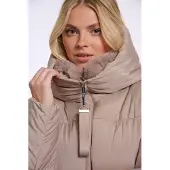 Rino & Pelle Joni.7002612 rino en pelle padded jacket with detachable collar mocha latte