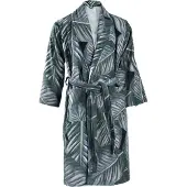 Padiro unisex badjas XL - zwart / groen - 100% katoen