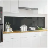 vidaXL Keukenachterwand 2 st Donkergrijs 90 x 50 cm gehard glas