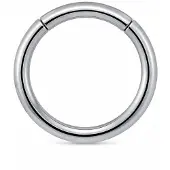 Cilla Jewels Zilverkleurige Gladde Damesneusring met Clickersluiting