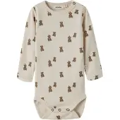 Lil´ Atelier Rompertje/body bruin / wolwit