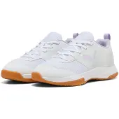 Puma Varion zaalsportschoenen - wit/lila Jongens/Meisjes Imitatieleer - maat 37.5