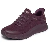 SKECHERS Dames BOBS Squad 4 Dire Step Slip Ins Sneakers Burgundy