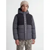 Jack & Jones Junior Winterjas 'JCOSpeed' grafiet / zwart