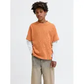 Jack & Jones Junior Sweatshirt 'JCOECHO' oranje / wit