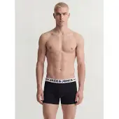 Jack & Jones Boxershorts 'JACSENSE' zwart / wit