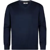 Petrol Industries - Heren Plus Size Trui met V-hals millgate - Blauw