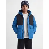 JACK&JONES JUNIOR Junior Winterjas 'JCOSpeed' neonblauw / zwart