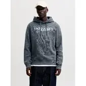 Jack & Jones Sweatshirt lichtblauw / grijs / oranje / wit