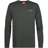 Petrol Industries Shirt 'Porter' donkergrijs / wit