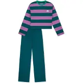 Schiesser Nachtkledij ' Nightwear ' groen / bessen / pink