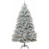 vidaXL Kunstkerstboom 240 cm 300 LED's Warmwit PVC en Staal