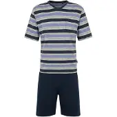 Hajo Pyjama kort blauw / gemengde kleuren