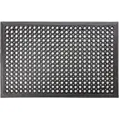 ANRO Rubberen Deurmat Zwart 60x90cm – Ringmat Honingraatmat Antislip Buiten Rubbermat Schoonloopmat