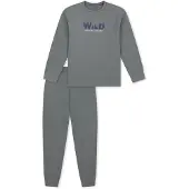 Schiesser Nachtkledij ' Nightwear ' grijs / groen