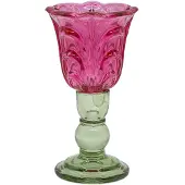Clayre & Eef Waxinelichthouder Roze Glas