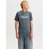 Jack & Jones Junior Shirt 'JJTOM' lichtblauw / grijs / wit