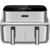Cosori Slimme Heteluchtfriteuse Iconic Dual 8.6 L Silver zilver