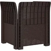 vidaXL Eén-zits Fauteuil met Kussen Rieten Look PP Bruin