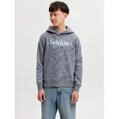 Jack & Jones Kids Junior Sweatshirt 'JJTOM' azuur / grijs / oranje / wit