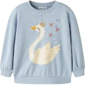 Name It Mini Sweatshirt 'NMFVALONA' lichtblauw / goud / oranje / wit