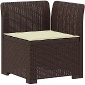 vidaXL 4-Zitter Tuin Sofa met Kussens Rattan Look PP Bruin