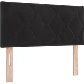 vidaXL Boxspringbed met matras en LED-verlichting, zwart, 120 x 190 cm, fluweel